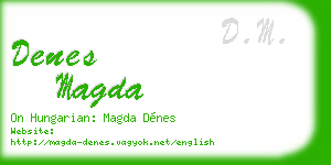 denes magda business card