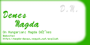 denes magda business card